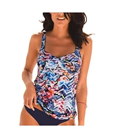 Lascana Women's Floral Mix Underwire Tankini Swimsuit Top