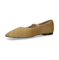 Sway Soft Beige Leather Ballet Flats