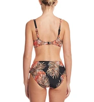 Lascana Women's Palm Print Underwire Bikini Swimsuit Top