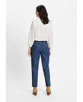 Olsen Women's Lisa Fit Paisley Denim Pant