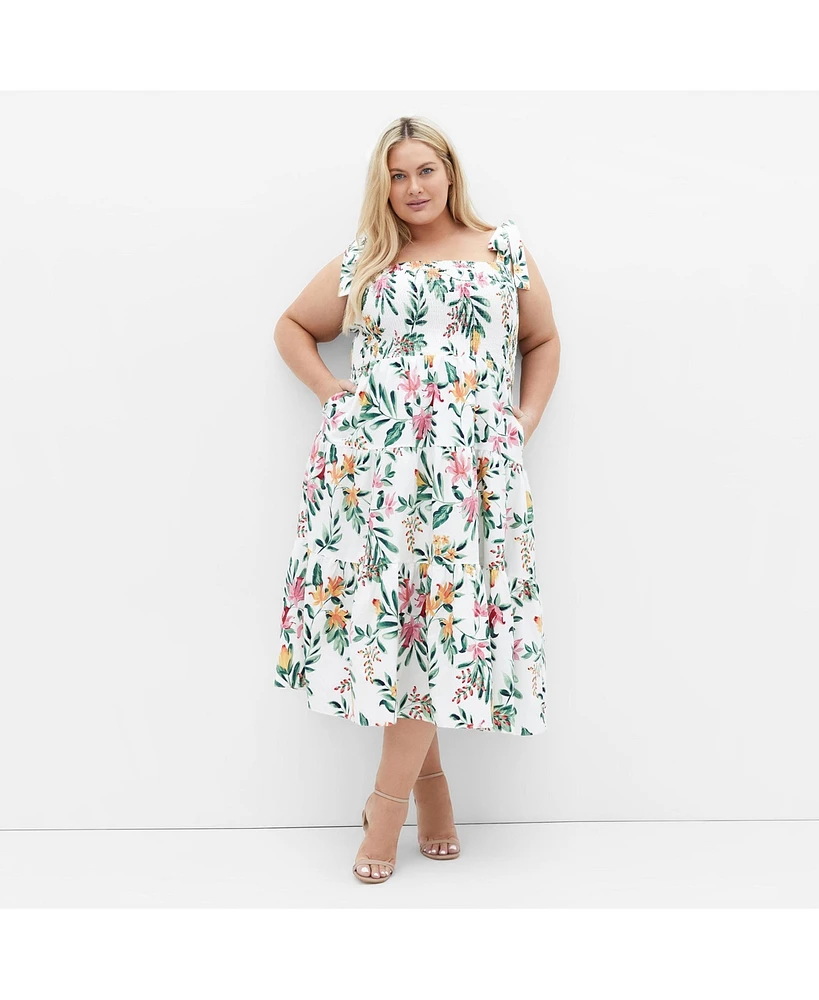 City Chic Plus Haven Print Midi Dress