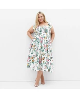 City Chic Plus Haven Print Midi Dress