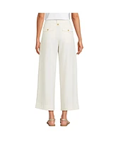 Lands' End Women's Soft Polish High Rise Wide Leg Crop Pants