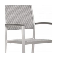 Set of Two Aluminum Armchairs for Indoor or Outdoor Seating