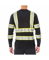 Smith's Workwear Men's Long Sleeve High-Visibility Reflective Safety Tee