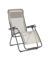 Lafuma Futura Zero Gravity Outdoor Steel Lawn Recliner Chair, Seigle (2 Pack)