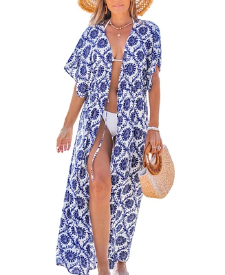 Cupshe Women's Vacay Vibes Ornate Cover-Up Kimono