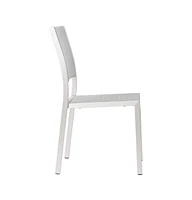 Modern Aluminum Armchair Set of Two for Patio or Dining Area