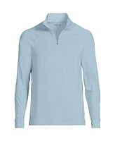 Lands' End Men's Upf 50 Cooling Quarter Zip Mock Neck Rash Guard Shirt