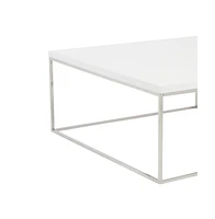 Metal Square Coffee Table for Modern Living Room Decor