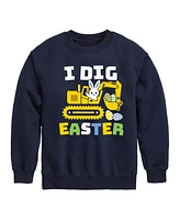 Hybrid Toddler Boys I Dig Easter Graphic Fleece Sweatshirt