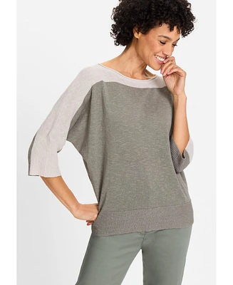 Olsen Women's Dolman Sleeve Boatneck Sweater