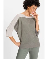 Olsen Women's Dolman Sleeve Boatneck Sweater