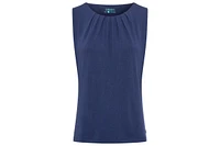 Olsen Women's Shell with Pleated Neckline
