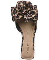 On 34th Women's Jazminn Bow Slip-On Slide Flat Sandals, Created for Macy's