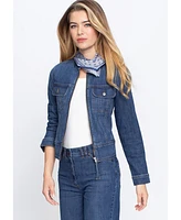 Olsen Women's Collarless Denim Jacket