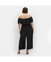 City Chic Plus Poppy Jumpsuit