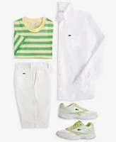Lacoste Mens Shirt Shorts Stripe T Shirt