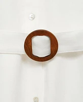Mango Women's Linen Shirt Dress