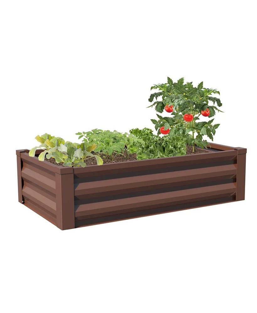 Powder Coated Metal Raised Garden Bed Planter
