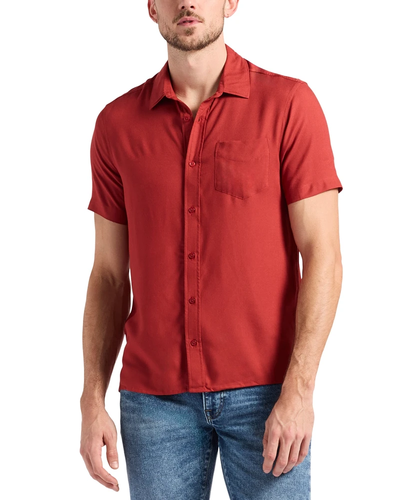 Men's Sirilo Fitted Short Sleeve Button-Front Shirt