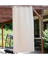 52 x 96-Inch Outdoor Room-Darkening Curtain with Grommet Top - Includes Tieback - Beige