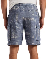 Men's Relaxed-Fit Halten Nautical Graphic Cargo Shorts