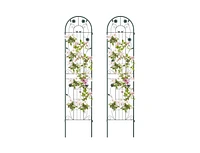 2 Pack - 7-ft Galvanized Steel Outdoor Garden Trellis Metal Finish