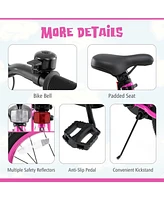 18-Inch Kids Bike with Led Lights, Training Wheels, and Headlight, Adjustable Seat for Ages 4-8