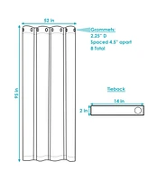 52 x 95-Inch Outdoor Blackout Curtain with Grommet Top - Includes Tiebacks Blue