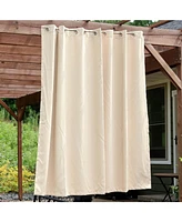 Room Darkening Curtain Panel with Grommet Top - 101 x 83 in. - Beige