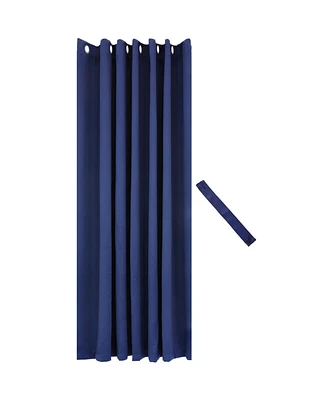 101 x 83 Inch Indoor/Outdoor Blackout Curtain with Grommet Top - Includes Tieback Blue Single Panel
