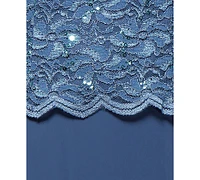 Alex Evenings Women's Lace-Bodice Gown