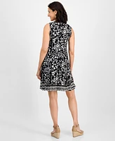 Style & Co Petite Paisley-Print Sleeveless Flip Flop Dress, Exclusively at Macy's