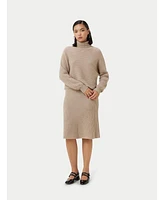 Gobi Cashmere Women's Cropped T-Neck Sweater