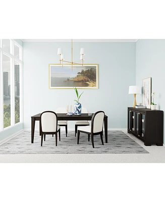 Mazen -Pc. Dining Set (Table & Curved Side Chairs