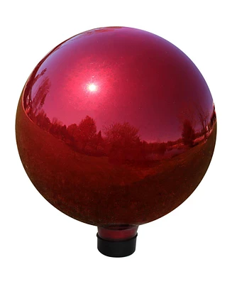 Indoor/Outdoor Reflective Mirrored Surface Garden Gazing Globe Ball with Stemmed Bottom and Rubber Cap
