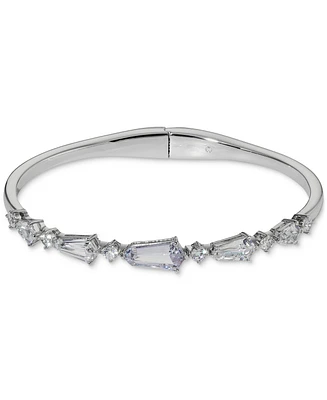 Eliot Danori Silver-Tone Cubic Zirconia Bangle Bracelet, Exclusively at Macy's