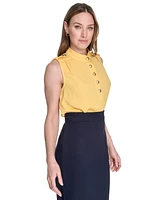 Tommy Hilfiger Women's Button-Front Epaulet Blouse