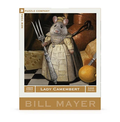 New York Puzzle Company Lady Camembert 500 Piece Puzzle