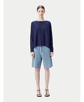 Gobi Cashmere Women's Boatneck Cotton Silk Cashmere Blend Sweater