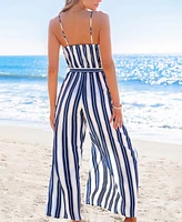 Cupshe Women's Sharp Lines Striped Jumpsuit