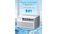 Zafro 12000 Btu Smart Inverter Window Air Conditioner Ac Unit, Air Conditioner Compatible with Alexa and Google Home, Cools Rooms up to 550 Sq. Ft, Re