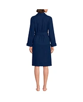 Lands' End Women's Cotton Terry Knee Length Spa Bath Robe