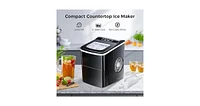 Zafro ice maker can produce 26 pounds of ice per day and can make nine bullet ice cubes in just six minutes. It is available in two ice cube sizes and