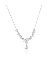 Jessica Simpson Pearl & Crystal Drop Necklace