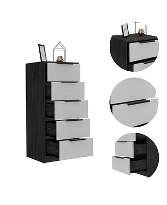 Five-Drawer Chest for Bedroom Storage and Clothes Organization
