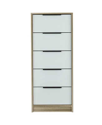 Five-Drawer Chest for Bedroom Storage and Clothes Organization