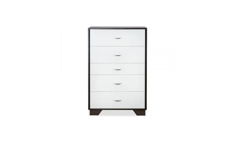 Sturdy Five-Drawer Chest for Closet Bedroom or Guest Room