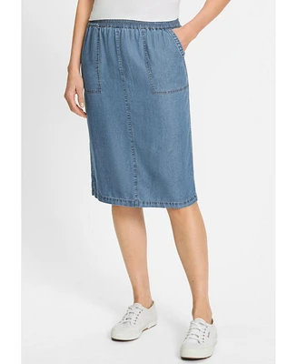 Olsen Women's Soft Denim Pull-On Skirt